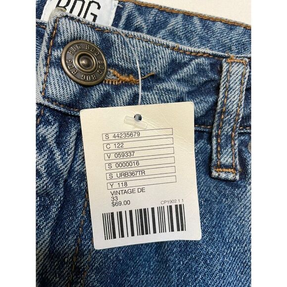 BDG Urban Outfitters Mom High Waisted Tapered Denim Jeans Women Size 33 X 32 NWT - Picture 6 of 10